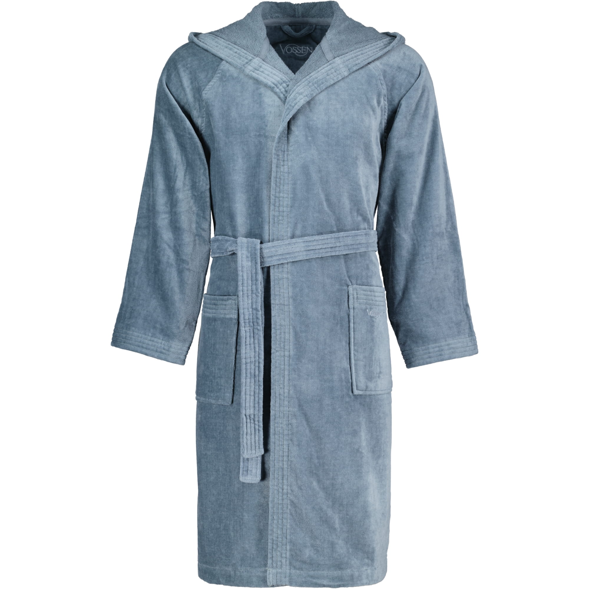 Vossen Bademäntel unisex Kurzmantel mit Kapuze Texas flanell - 7400 - M